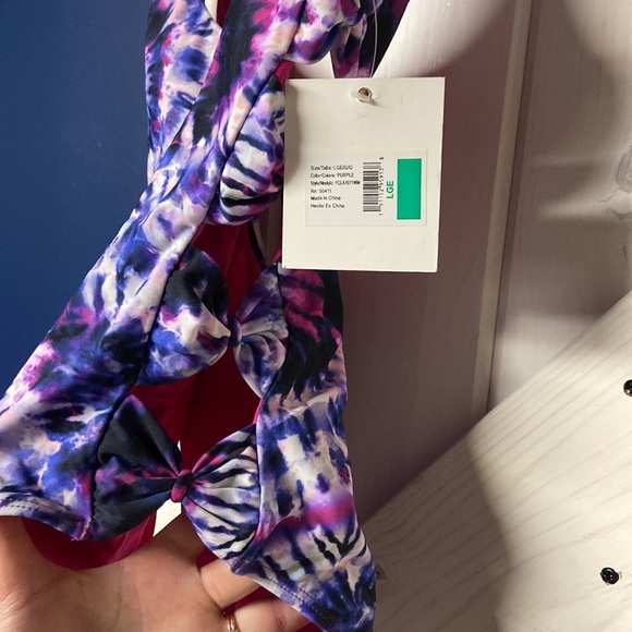 CYN & LUCA Tie Dye One Piece Swim Suit, New Large - Picture 3 of 9